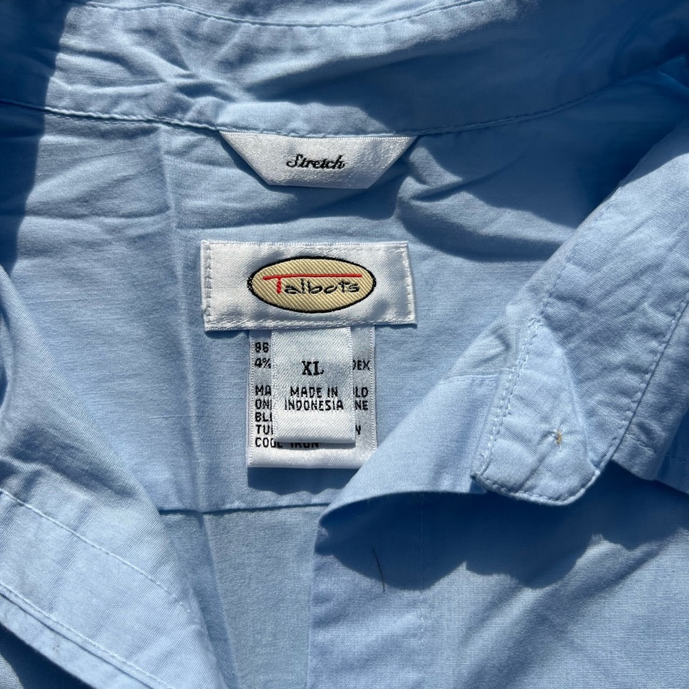 Talbots blue button up. - Picture 2 of 6